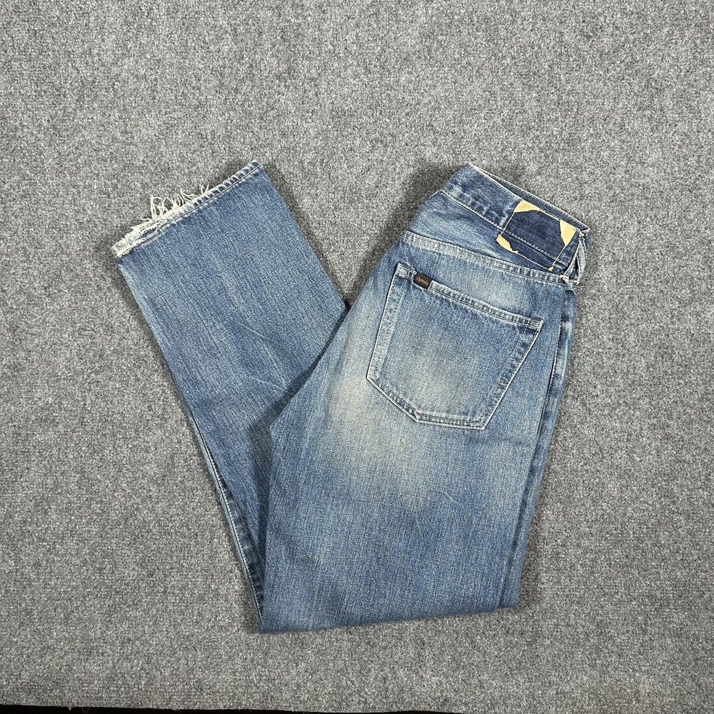 Chimala Slim Cut Mens Selvedge Denim Jeans Women's Size 28 Japan Made #3169